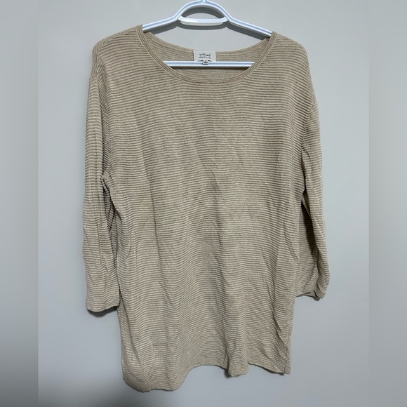 Aritzia Wilfred Blanchard Silk and Cashmere 3/4 Sleeve Sweater - Picture 2 of 4